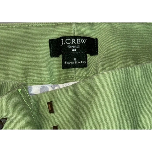 J. Crew Womens Capri Pants Size 8 Green Stretch Favorite Fit 32x18 - Picture 2 of 4